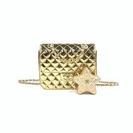 Chanel 金色 24C cf 漆皮 晶片 星形後背包