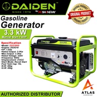 Daiden Generator Set Gasoline DGG3800 Manual/Recoil Start