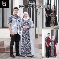 Ekonomis.!! Baju Batik Kapel Gamis Couple Batik Gamis Pasangan Muslim