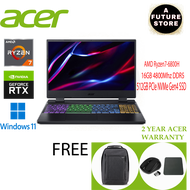 Acer Nitro 5 AN515-46-R12W 15.6" FHD 144Hz Gaming Laptop ( Ryzen 7 6800H, 16GB, 512GB SSD, RTX3050 4GB, W11 )