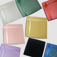 Ring Box Earrings Necklace Silk Pattern There Is A Bow To Choose From In Many Colors. Size 14.5x14.5