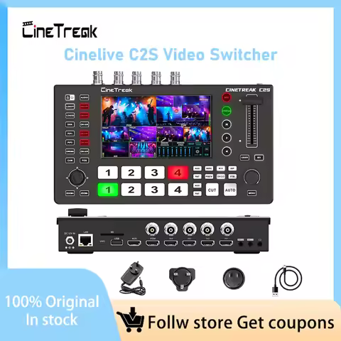 Cinetreak Cinelive C2/Cinelive C2S HD/SDI Video Switcher 5.5" High Precision Screen Multi-Format PTZ