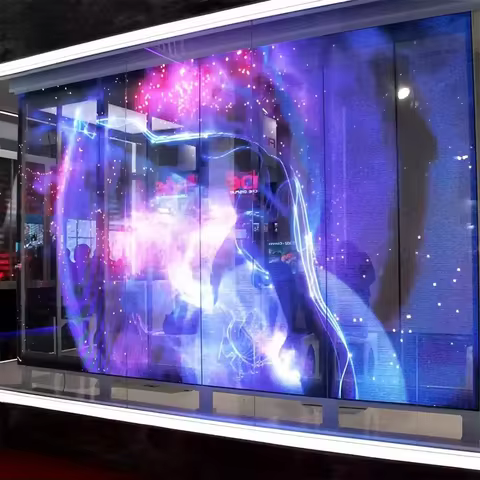 P3.91 Indoor Hologram Led Display Advertising Glass Window 3D Transparent Led Video Display High Tra