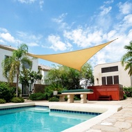 420D Oxford Cloth Beige Sun Shade Sail Waterproof Canopy Fabric Cover for Outdoor Swmming Pool