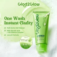 【New Launch】Glad2Glow Glycolic Acid Facial Wash Excess oil control, Brightening, Barrier Care 3IN1 L