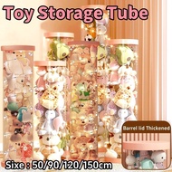 【50/90/120/150cm】Doll Storage Bucket Transparent Cylindrical Storage Box Children's Toy Doll Organiz