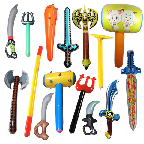 New Pvc Inflatable Knife and Fork Sword Stick Hammer Sword Stick Axe Props Children's Toys Birthday 