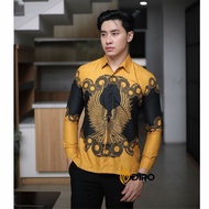 KEMEJA Dipo Premium Slimfit Men's Batik Shirt Long Sleeve DP - 300