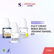 SOMETHINC [3 PCS] SKIN SOLVER Kulit Cerah Bebas Bekas Jerawat Bandel Kit free box