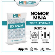 T-Type Table Number (12 x 8 cm) / Tent Holder / Tent Card Restaurant, Cafe