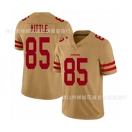 NFL Football Jersey 49ers George Kittle Yellow Throwback 49ers 85 Jersey