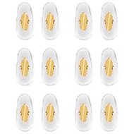 6 Pairs of Nose Pads for Sunglasses, Replacement Nose Pads for RayBan Aviator RB3025 3026, RB3030, RB3211, RB3362, RB3625, Clip-on Nose Pads for Glasses, Comfort Soft Cushion (Gold)