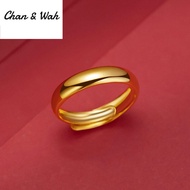 Gold 916 Original Malaysia Rings for Women Ring for Men Heart Open Ring Adjustable Couple Ring Cinci