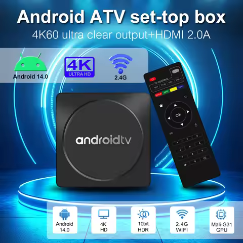Android TV Box MX10-K1 Allwinner H313 Cortex™-A53 Android 14 Wi-Fi 2.4G/5G HD2.0 Make TV to Smart TV
