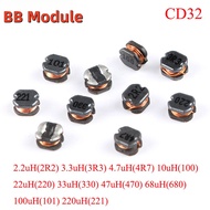 10pcs/lot CD32 Inductor 2.2uH 3.3uH 4.7uH 10uH 22uH 33uH 47uH 68uH 100uH 220uH SMD Power Inductor 0.