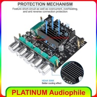 [LOOK STYLISH] Bluetooth 5.0 Amplifier Class D Hifi Stereo Class D Amplifier 2.1 CH 2x 50W + 100W Or