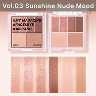 Hộp Phấn Mắt SIXTEEN Hàn Quốc Bộ Trang Điểm Mắt 6 Màu