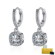 [with Gra Certificate] Pt950 Platinum White Diamond Ear Clip Women's Fashion Earrings