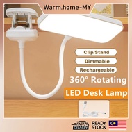 360 Flexible Table Lamp Led Desk Lamps 3 Modes Dimming Clip Study Lighting Desktop USB Book Light Re