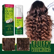 Hair Mousse, 60ml Moisturizing Styling Mousse Organic Olive Oil Long-lasting Anti Curling Fixed Mousse, Increases Softness and Luster, Used for Straight and Curly Hair