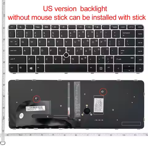 US/RU/SP/FR/BR/AR English Backlit Keyboard for HP EliteBook 840 G3 745 G3 745 G4 840 G4 848 G4 NSK-C