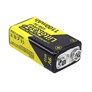 /Liitokala Original Rechargeable Battery 9V Li-ion 1100mAh Micro Type-C Charging 9 Volts 6F22 Lithiu