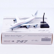 1: 400 JC Wings Alloy Airliner Model Katar Special Aircraft Boeing B747-8 A7-HBJ