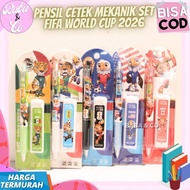 PRINT PENCIL PLUS REFILL FIFA WORLD CUP 2026 MECHANICAL PENCIL SET FIFA WORLD CUP BALL CUTE UNIQUE P