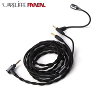 Uareliffe FAAEAL 1.9m HD Mic Headphone Replacement Cable HiFi Sound Dual 3.5mm Connector Live Stream