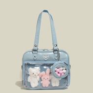 CUNXIN Multi-purpose Small Ita Bag Clear Japanese Style Clear ItaBag Cute Ita Bag Waterproof Pin Dis