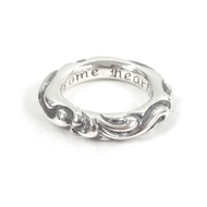 成色極佳 □ CHROME HEARTS SCRL 戒指，925純銀，尺寸約10號，重9.4克，男女皆宜