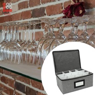 Lovoski Whiskey Glass Storage Box Stemware Storage Case Drinkware Storage Box for Cupboard