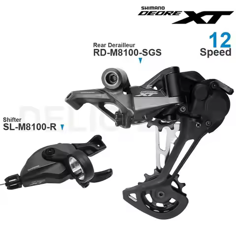 SHIMANO DEORE XT M8100 12 Speed Groupset include RD-M8100-SGS Rear Derailleur and SL-M8100-R SL-M810