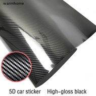 【WHSG】10*152 cm Black 5D Carbon Fiber Film Car Wrap Film 5D Roll Car Sticker Hot