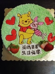 Co Cake - 平面畫公仔 winnie the pooh 蛋糕 生日蛋糕 歡迎來圖訂做