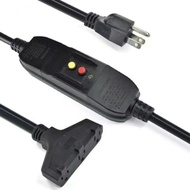 American Standard Three-Pin Male and Female Plug Socket Extension Cord   15A Automatic Reset Split T