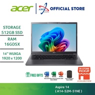 ACER ASPIRE 14 A14-52M-51NE ( CU5-226V CU5-226V 16GD5X 512GBSSD ) / A14-52M-75EK ( CU7-258V 32GD5X 1