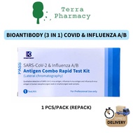 BIOANTIBODY (3 IN 1) Covid & Influenza A/B Nasal Test Kit 1 's/PACK (Repack) accuracy 95% influenza 