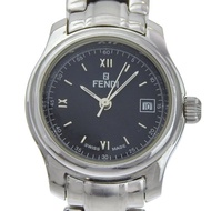【日本直送】FENDI 芬迪 Orologi 手錶 210L 不鏽鋼 石英 指針式顯示 黑色錶盤 女仕【二手】
