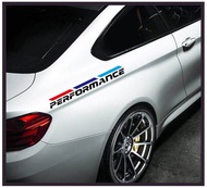 2pcs Car M performance Sticker Car Decal For BMW E46 E39 E90 E36 E60 E34 E30 F30 F10 F15 E53 E38 X5 