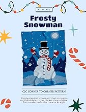 Frosty Snowman Blanket C2C Crochet Pattern Book | Corner-to-Corner Christmas Design with Step-by-Ste
