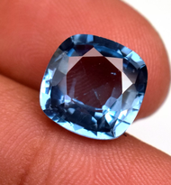 Natural Brazil Blue Topaz 6.00 Ct Cushion Cut Loose Gemstone For Ring