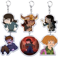 Horror Cartoon Keychain for Accessories Haunted Abaddon Keyring Jewelry Cecil Hotel Esther Nathan Fr