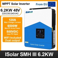 Easun Power 6200W 6.2KVA MPPT Solar Inverter ISolar-SMH-III-6.2KW Dual Output Inverter 48V 6200W