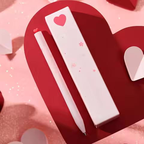 KACO FIRST Kawaii Gel Pens Cute Lovely Heart-shaped Gel Pen Black Ink Refill for quick drying Smooth