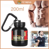 200ml Portable Protein Powder Jar Mini Funnel Powder Container Gym Travel Powder Bottle