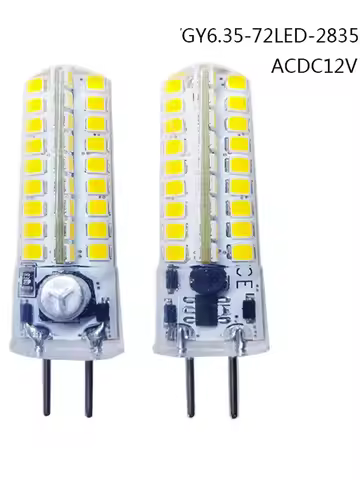 GY6.35 G5.3 G4 12V LED Silicone Crystal Light Bulb 5W 72SMD 2835 LED Corn Lamp White Warm White