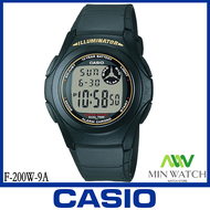 นาฬิกา รุ่น Casio แบตเตอรี่ 10 ปี นาฬิกาข้อมือ สายเรซิน รุ่น F-200W ของแท้ 100% ประกันศูนย์1 ปี จาก