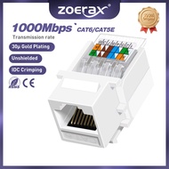 10PCS Cat6 RJ45 Tool-Less Keystone Ethernet Module Female Jack Network Punch Down Connector Wall Ada