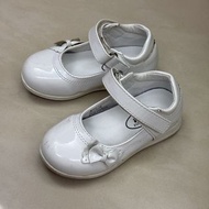 [女童 24碼 frog 白色返學鞋] 白皮鞋 白鞋 白色鞋 魔術貼 white uniform shoes size 24 兒童鞋 另有白波鞋 運動鞋 dr kong nono house 9